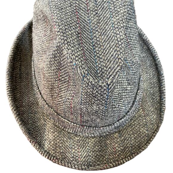 Vintage Pendleton Wool Tweed Hat Fedora Gray USA Sz 7 3/8 A211-535 READ - Picture 15 of 16